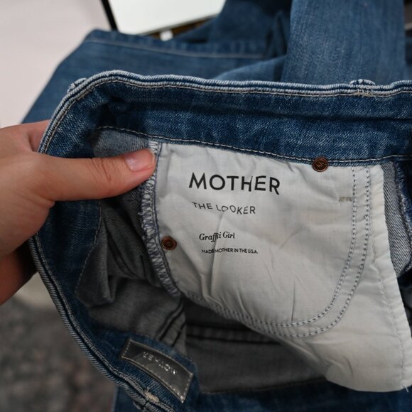 Mother Size 26 The Looker in Graffiti Girl Destroyed Skinny Jean - Picture 4 of 14